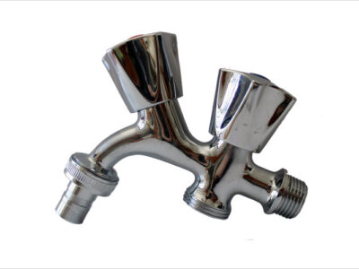 CANILLA DOBLE PARA LAVARROPA C/PICO